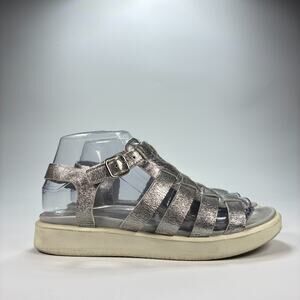 ECCO Flowt LX Silver Leather Sandals Comfort Walking Women’s Size US 6.5 EU 37